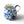 Load image into Gallery viewer, Blue Floral Squat Pitcher
