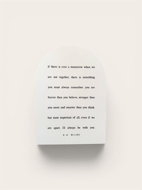 If There Is Ever a Tomorrow, Arch