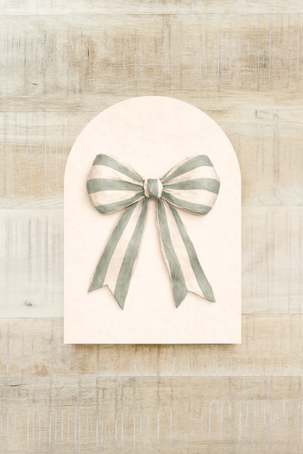 Sage Stripe Bow, Arch
