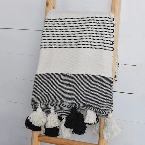 Black and White Pattern Throw
