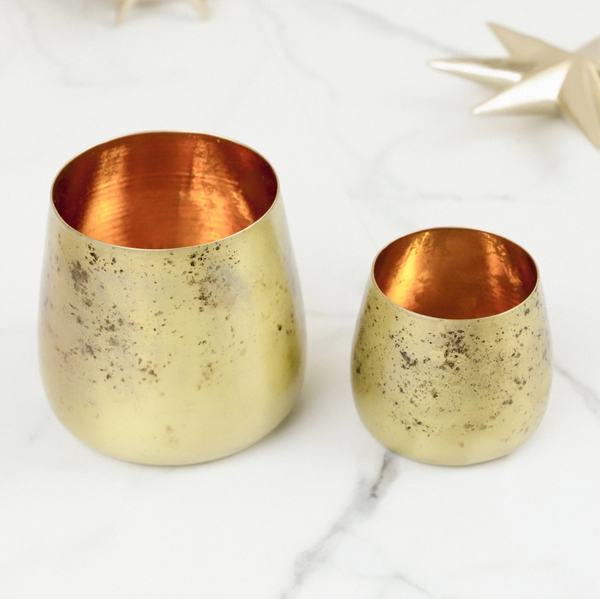 Brass Foil Candle Holders