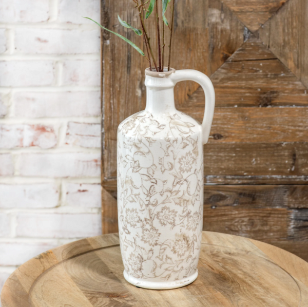 Tall Heirloom Vase with Handle
