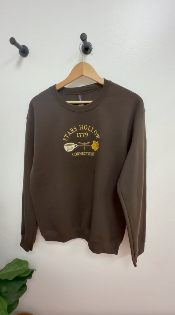 Embroidered Stars Hollow Sweatshirt