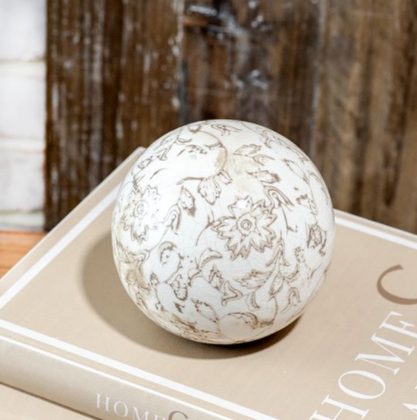 Beige Heirloom Deco Ball