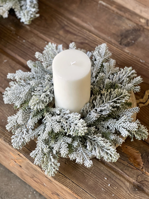 Snowy Pine Candle Ring