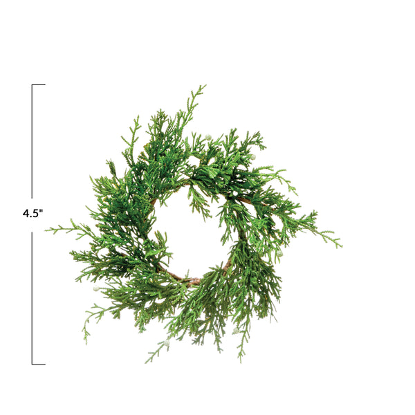 Faux Juniper Wreath