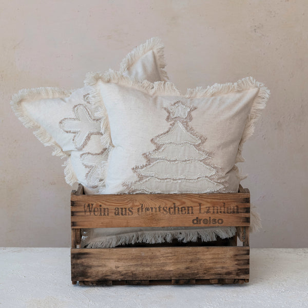 Fringe Holiday Pillow