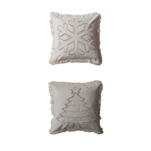 Fringe Holiday Pillow