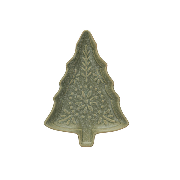 Matte Green Tree Plate