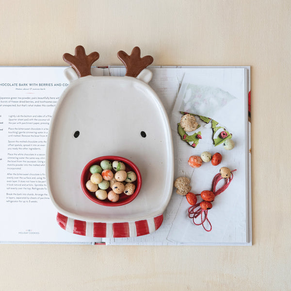 Reindeer Platter and Dish, Set of 2