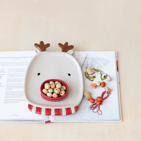 Reindeer Platter and Dish, Set of 2
