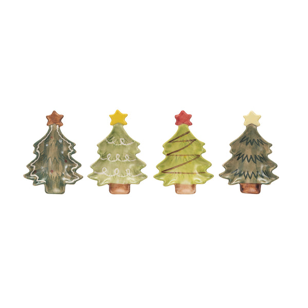 Miniature Christmas Tree Plate, Four Styles