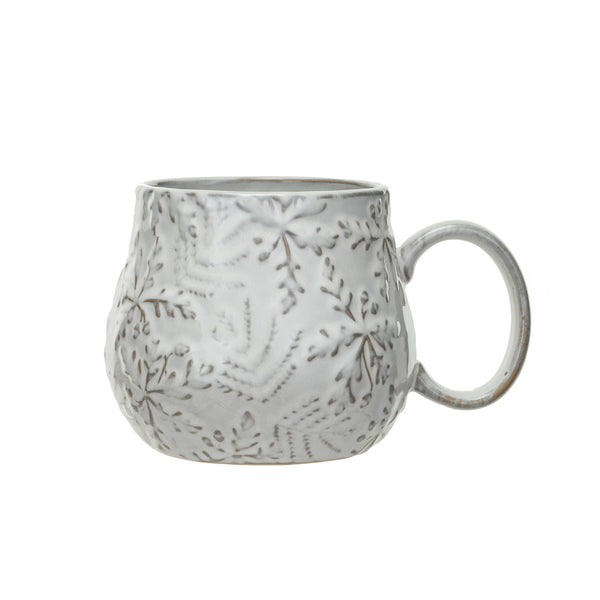 Embossed Snowflake Mug