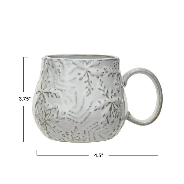 Embossed Snowflake Mug