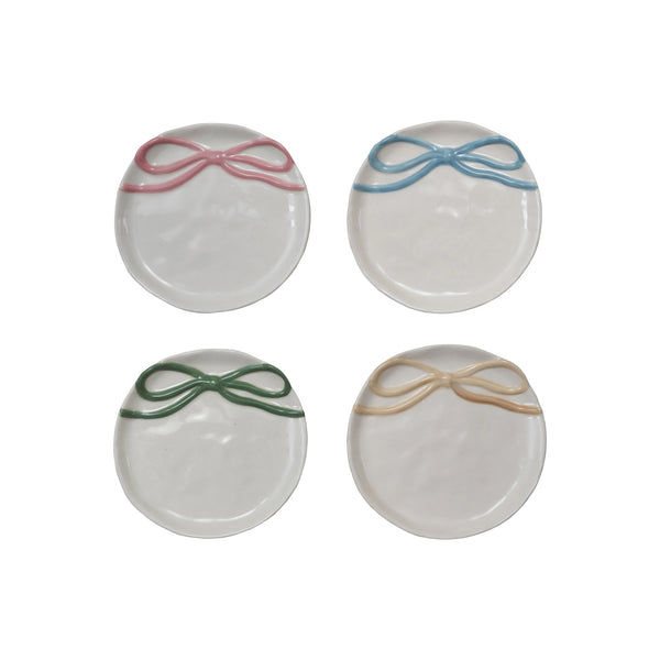 Bow Stoneware Dish, Four Colors