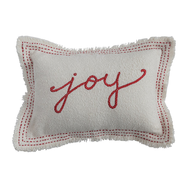 Joy Embroidered Pillow