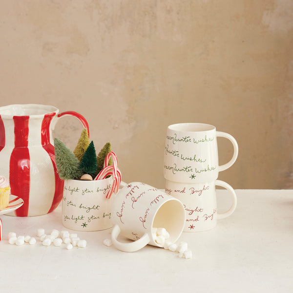 Cream Holiday Mug, Four Styles