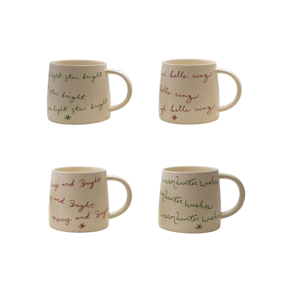 Cream Holiday Mug, Four Styles