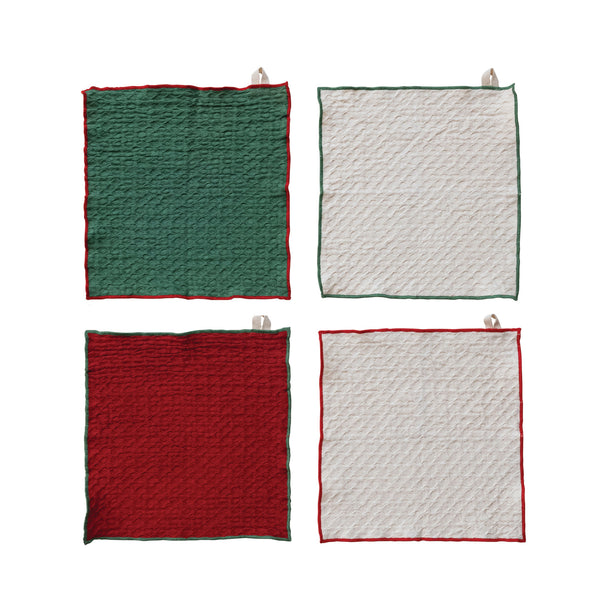 Holiday Waffle Dish Cloth Set