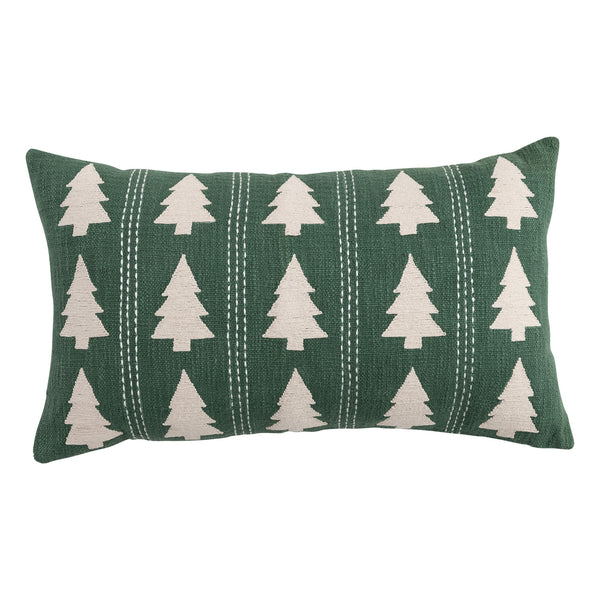 Pine Trees Embroidered Pillow