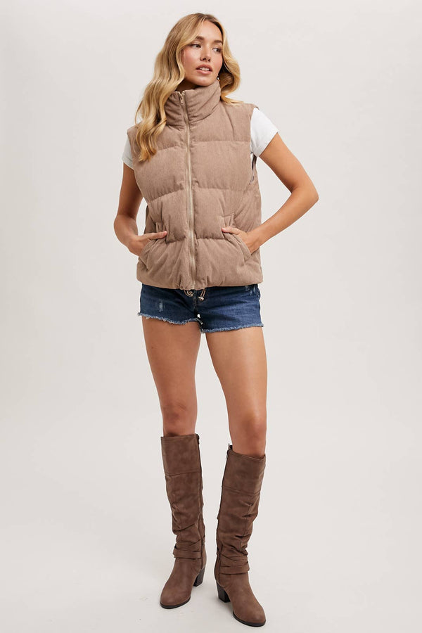 Nola Corduroy Puffer Vest