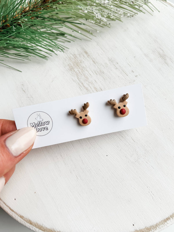 Rudolph Reindeer Studs