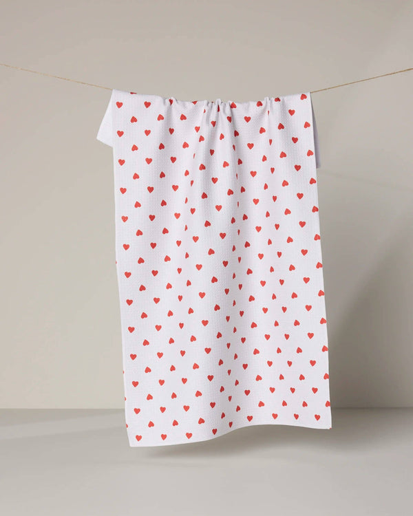 Baby Hearts Geometry Tea Towel