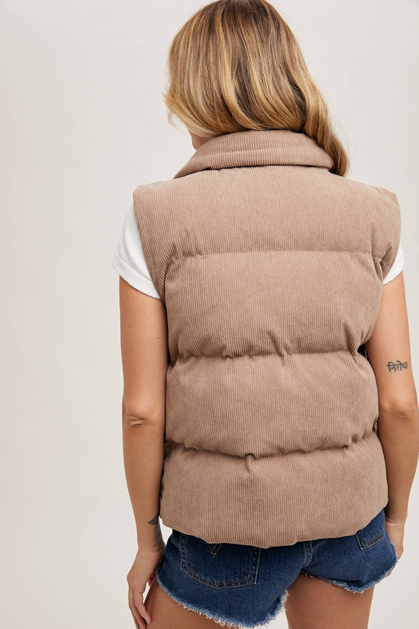 Nola Corduroy Puffer Vest