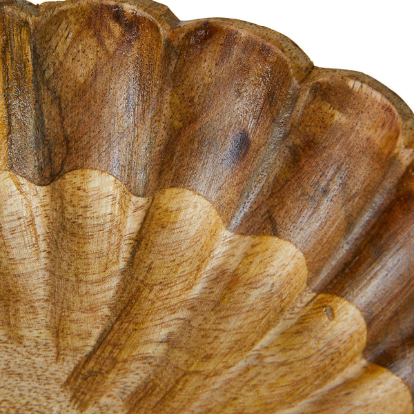 Wood Scalloped Bowl