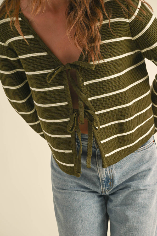 Freya Striped Cardigan