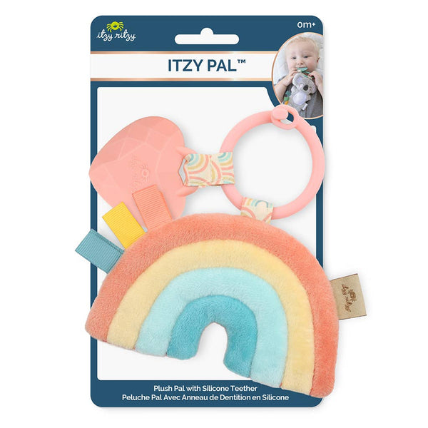 Itzy Pal Plush + Teether: Rainbow