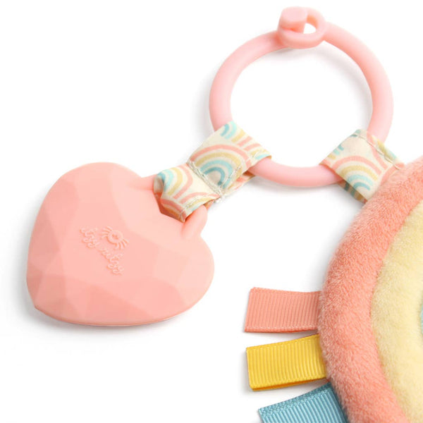 Itzy Pal Plush + Teether: Rainbow