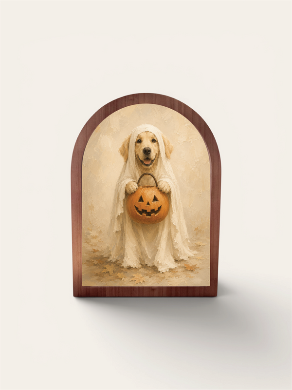 Golden Retriever Halloween, Framed Arch