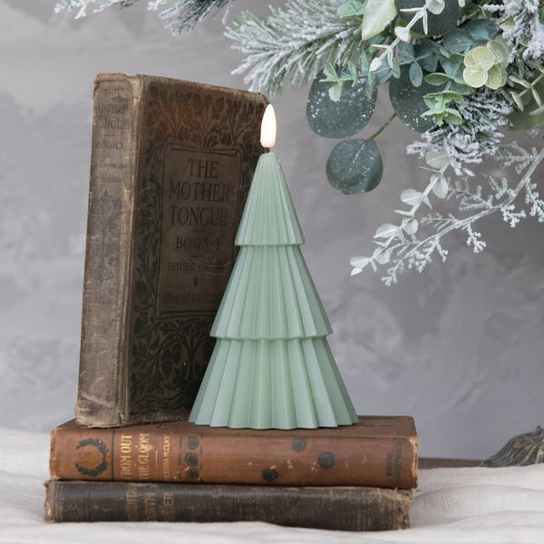 Flameless Tree Candle, Green