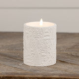 Holiday Embossed Flameless Candle