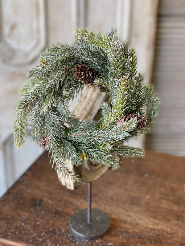 Frosted Spruce Candle Ring