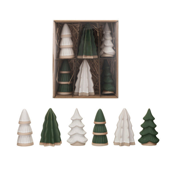 Stoneware Trees, Set of 6