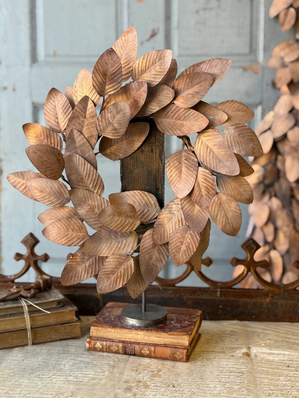 Burnished Leaf Candle Ring