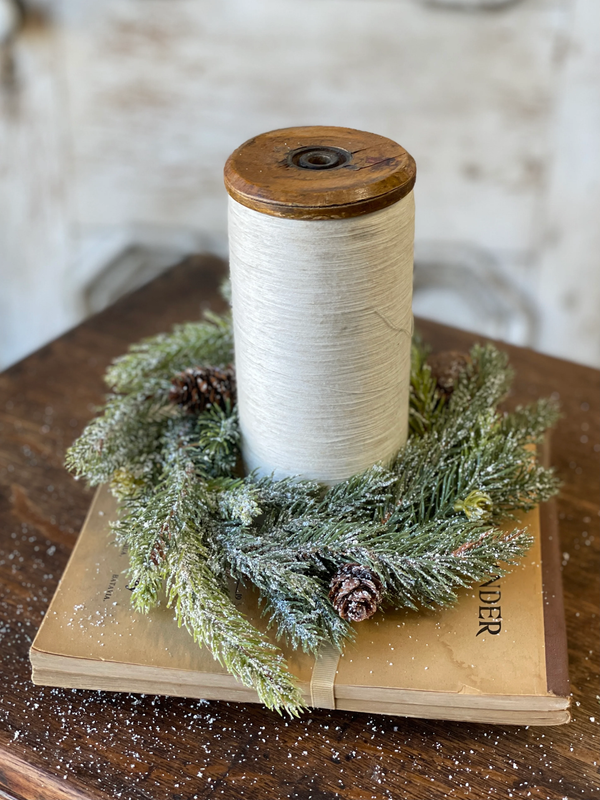 Frosted Spruce Candle Ring