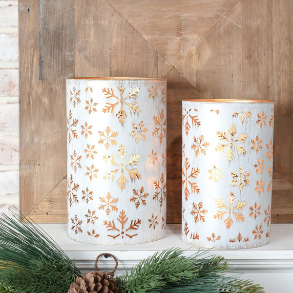 Snowflake Tin Lantern