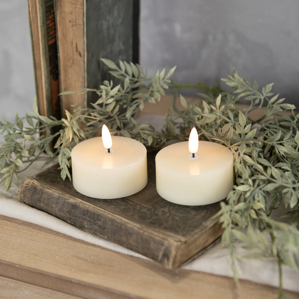 Oversized Tealight Candles, Set of 2