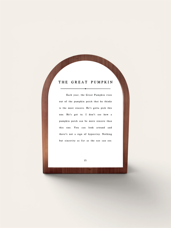 The Great Pumpkin, Framed Arch