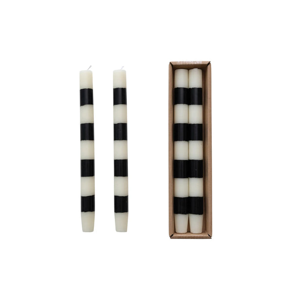 Striped Taper Candles