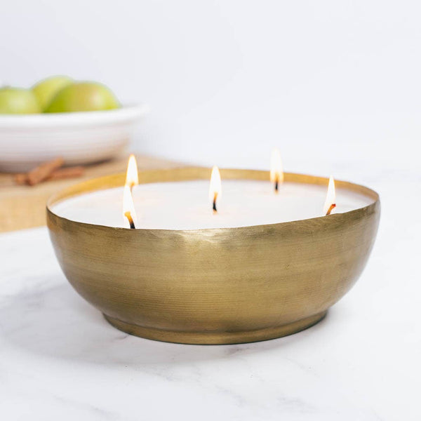 Autumn Woods Brass Candle