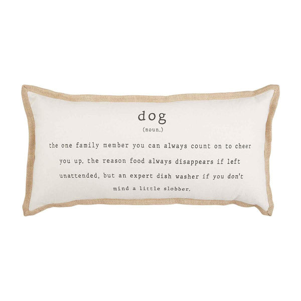 Dog Definition Jute Pillow