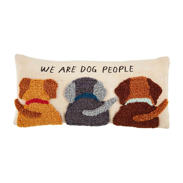 Hooked Wool Dog Pillows