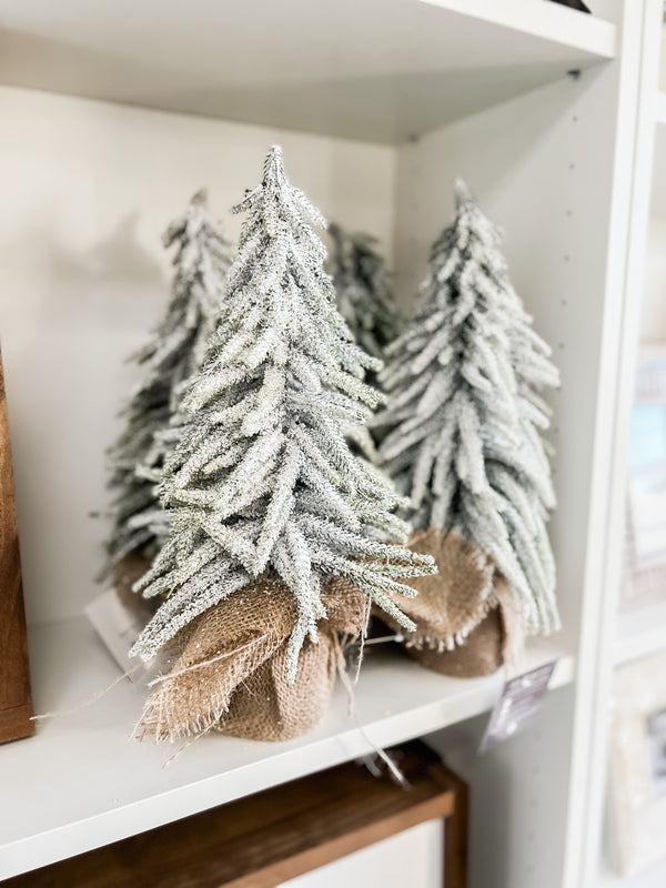 Frosted Tree in Burlap