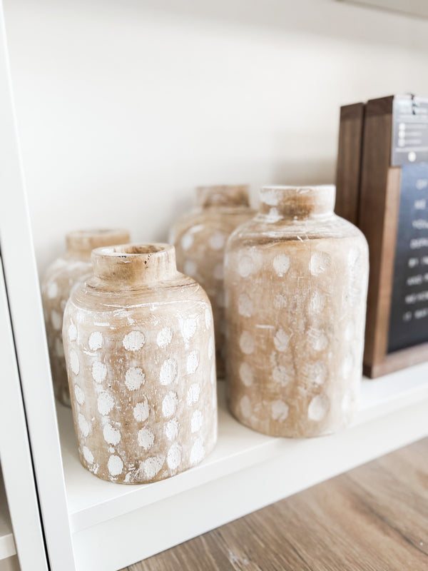 White Wash Vases