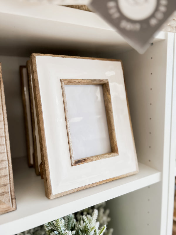 Wood & Enamel Photo Frame (4x6)