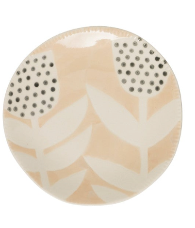 Handpainted Plate with Floral Pattern